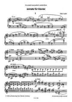 Sonate von Viktor Suslin für Klavier im Alle Noten Shop kaufen