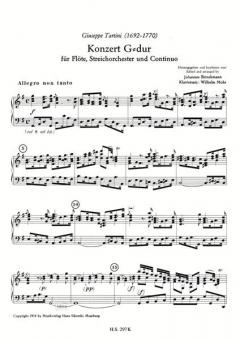 Concerto à 5 für Flöte, Streicher und Bc von Guiseppe Tartini im Alle Noten Shop kaufen