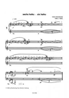 6 Haiku / Trauermarsch / Tag und Nacht von Katia Tchemberdji für Klavier im Alle Noten Shop kaufen