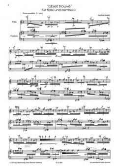 Objet trouvé von Manfred Trojahn für Flöte und Cembalo im Alle Noten Shop kaufen (Partitur)
