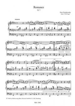 Romanze von Pjotr Iljitsch Tschaikowski für elektronische Orgel im Alle Noten Shop kaufen