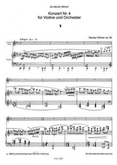 Konzert Nr. 4 für Violine und Orchester von Stanley Weiner im Alle Noten Shop kaufen