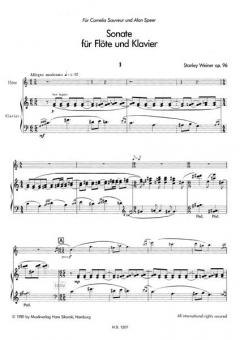 Sonate von Stanley Weiner für Flöte und Klavier im Alle Noten Shop kaufen