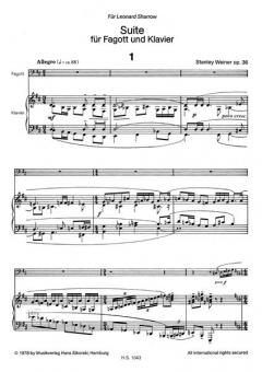 Suite für Fagott und Klavier (Stanley Weiner) 
