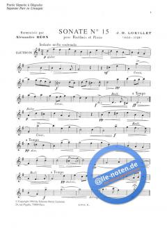 Sonate en sol majeur von Jean Baptiste Loeillet 'de Gant 