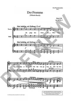 Drei Porträtstudien op. 34 von Hans Gal 