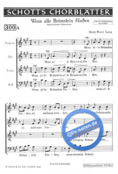 Wenn alle Brünnlein fliessen / Bona nox 