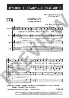 Drei ungarische Volkslieder Nr. 2 von Klaus Fischbach 