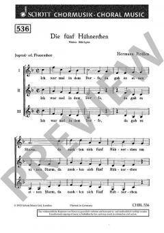 Die fünf Hühnerchen von Hermann Erdlen 