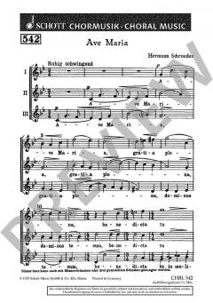 Ave Maria, gratia plena von Hermann Schroeder 