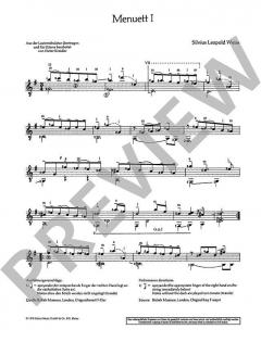 Zwei Menuette von Silvius Leopold Weiss 