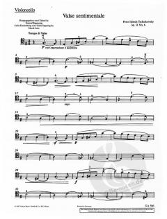 Valse sentimentale op. 51/6 von Peter Iljitsch Tschaikowsky 