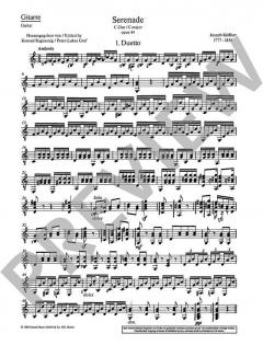 Serenade C-Dur op. 44 von Joseph Küffner 