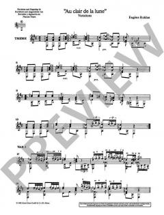 Variationen über 'Au clair de la lune' von Matteo Carcassi 