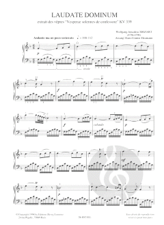 Laudate Dominum KV339 von Wolfgang Amadeus Mozart 