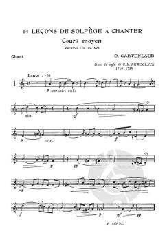14 Leçons Solfège à Chanter: Cours Moyen 