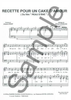 Recette pour Un Cake D'Amour von Michel Legrand 
