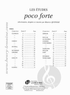 Poco forte Etudes von Beatrice Quoniam 