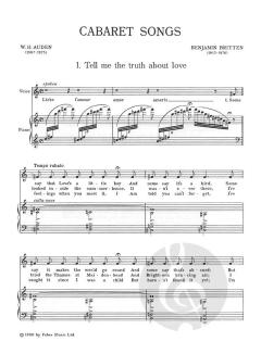 Cabaret Songs von Benjamin Britten 