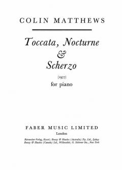Toccata, Nocturne And Scherzo von Colin Matthews 