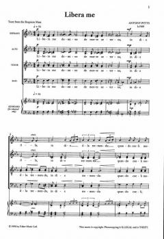 Libera Me/Lamentations 5 SATB Unaccompanied FNCW (Anthony Pitts) 