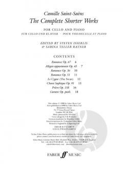 Complete Shorter Works (Cello And Piano) von Camille Saint-Saëns im Alle Noten Shop kaufen