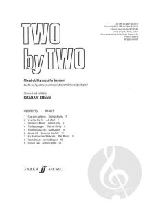 Two By Two (Bassoon Duets) (Graham Sheen) 