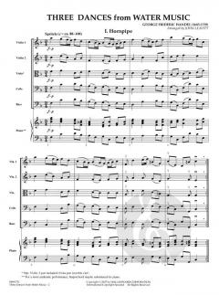 Three Dances from Water Music von Georg Friedrich Händel 