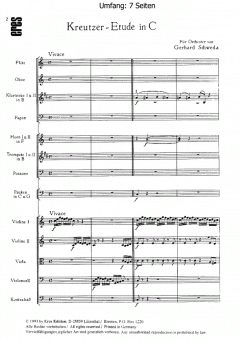 Kreutzer-Etüde in C (Orchester) von Gerhard Schweda 
