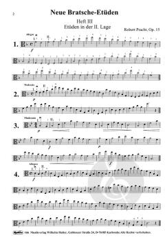 Neue Bratsche Etüden Heft 3 von Robert Pracht 