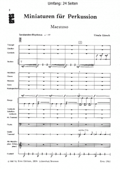 Miniaturen für Perkussion von Ursula Görsch 