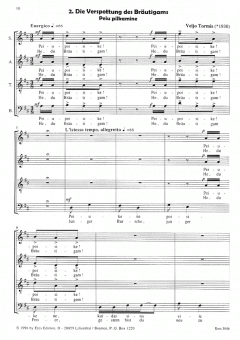 Hochzeitslieder von Kihnu (Veljo Tormis) 