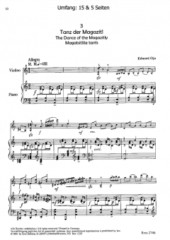 Aelitas Suite (Violine und Klavier) von Eduard Oja im Alle Noten Shop kaufen