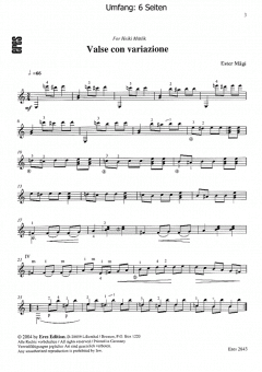 Valso con variazione (Gitarre) von Ester Mägi 