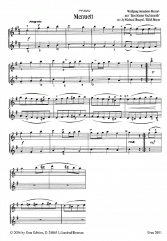 Menuett von Wolfgang Amadeus Mozart 
