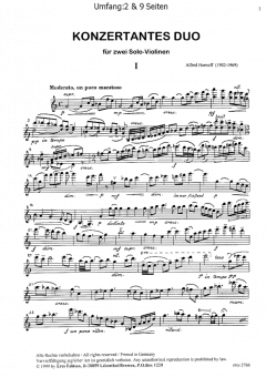 Konzertantes Duo von Alfred Hornoff 