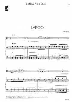 Largo (Viola, Klavier) von Kaljo Raid im Alle Noten Shop kaufen