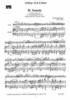 Sonate II (op.43,2) von Bernhard Romberg 