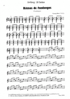 Vier Flamencotänze (Gitarre) von Georg Rist 