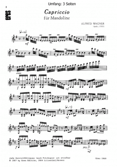 Capriccio (Mandoline) von Alfred Wagner im Alle Noten Shop kaufen