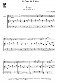 Adagio (Flöte und Klavier) von Joseph Haydn im Alle Noten Shop kaufen