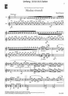 Modus vivendi (Flöte, Gitarre) von René Eespere im Alle Noten Shop kaufen