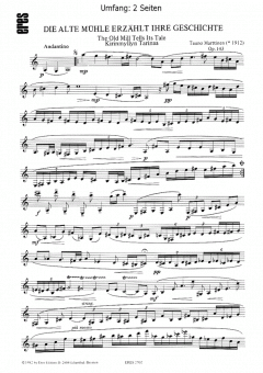 Die alte Mühle (Klarinette) von Tauno Marttinen 