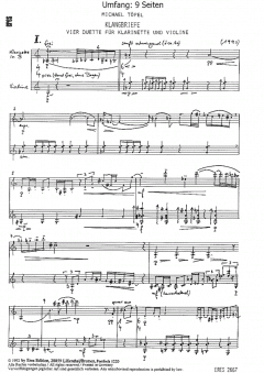 Klangbriefe (Klarinette, Violine) (Michael Töpel) 