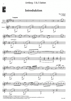 Introduktion und Scherzo (Gitarre, Saxophon) von Ton Verhiel 