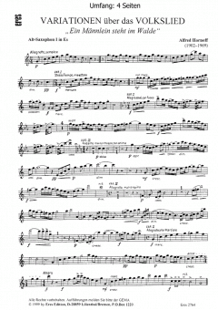 Variationen über 'Ein Männlein steht im Walde' von Theodor Holterdorf 