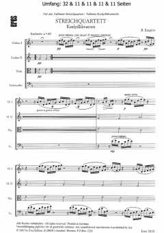 Streichquartett (Partitur) von René Eespere im Alle Noten Shop kaufen (Partitur)