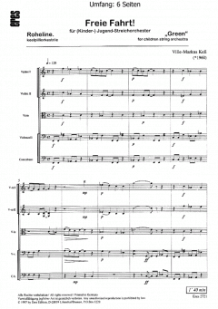 Freie Fahrt! (Streichorchester) von Ville-Markus Kell im Alle Noten Shop kaufen (Partitur)