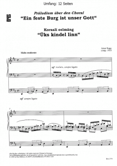 Ein feste Burg ist unser Gott (Orgel) von Artur Kapp im Alle Noten Shop kaufen