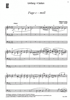 Fuge c-moll (Orgel) von Mihkel Lüdig im Alle Noten Shop kaufen